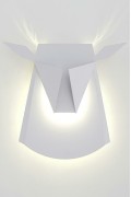 Lampa ścienna JELEŃ biała - LED, stal węglowa - King Home